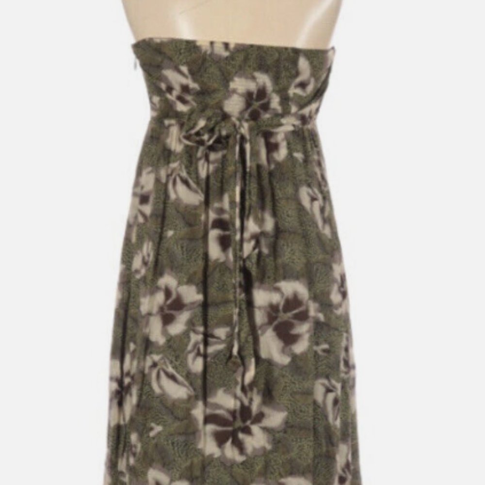 Anthropologie Edme & Esyllte Maxi Dress w Pockets Green Floral - Picture 4 of 7